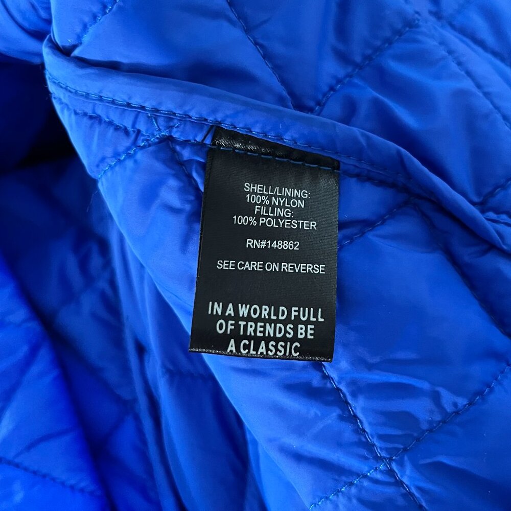 Torrid  Feel the Fit Cobalt Blue Diamond Quilted Puffer Jacket Packable Size 1 X - Picture 7 of 10